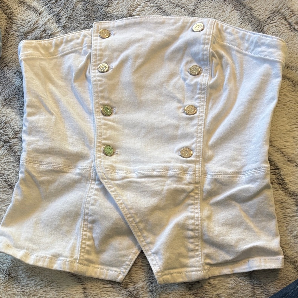 White House Black Market White Double-Button top